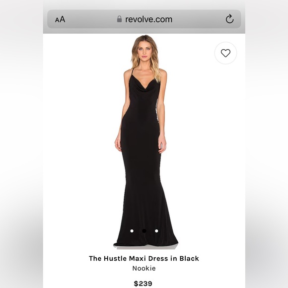 Hustle Maxi Dress in Black Nookie - From Revolve XS
